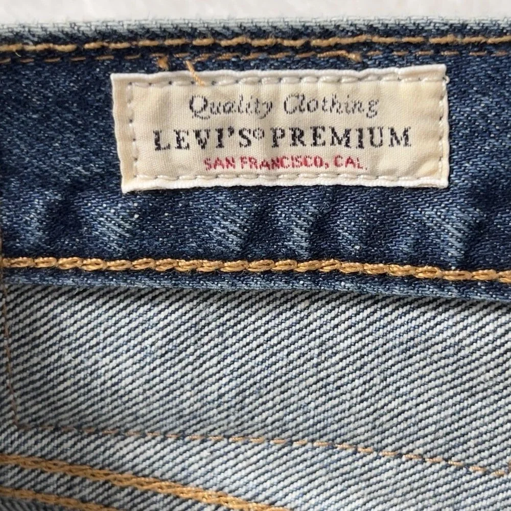 Levis Premium‎ 568 Loose Straight Jeans Mens Sz 36x32 Medium Wash 100% Cotton
